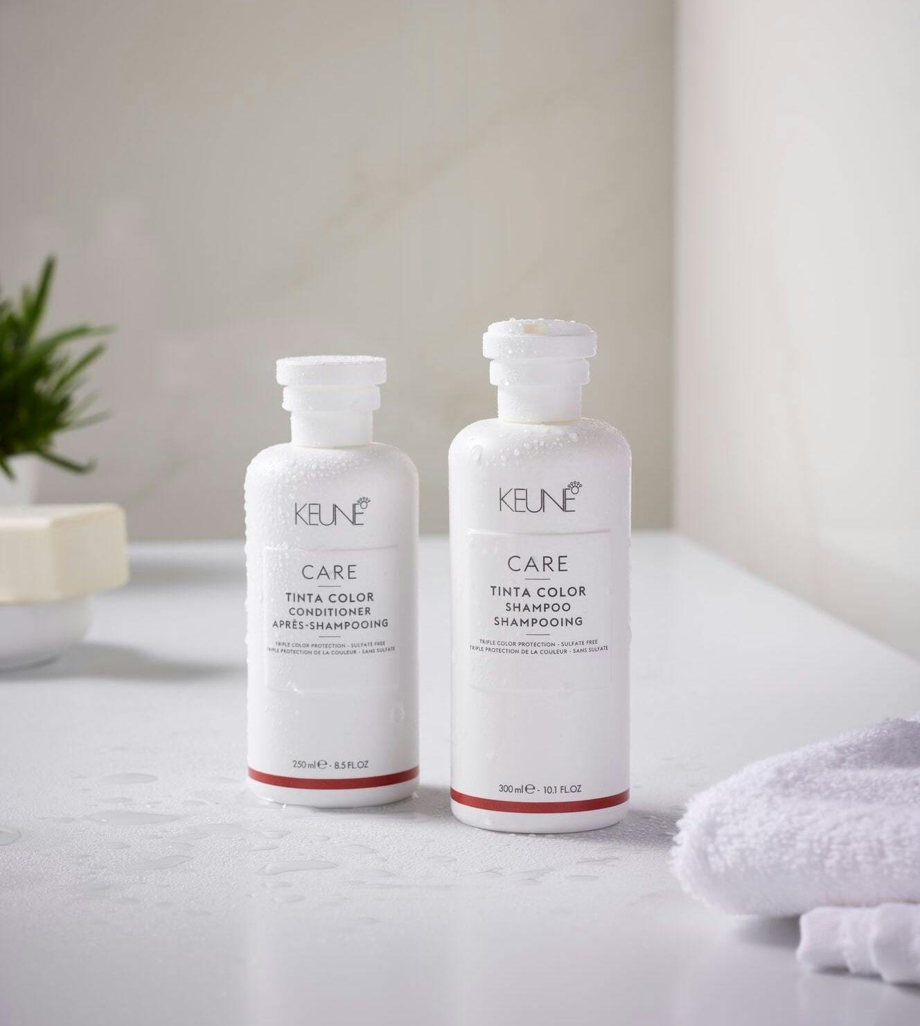 Image of bottles Keune Care Tinta Color Shampoo and Conditioner